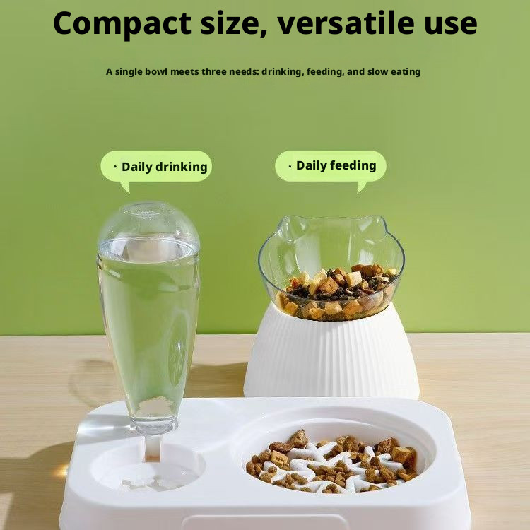 Dispensador de água para animais de estimação Alimentador para gatos Anti-tombamento Tigela de alimentação para animais