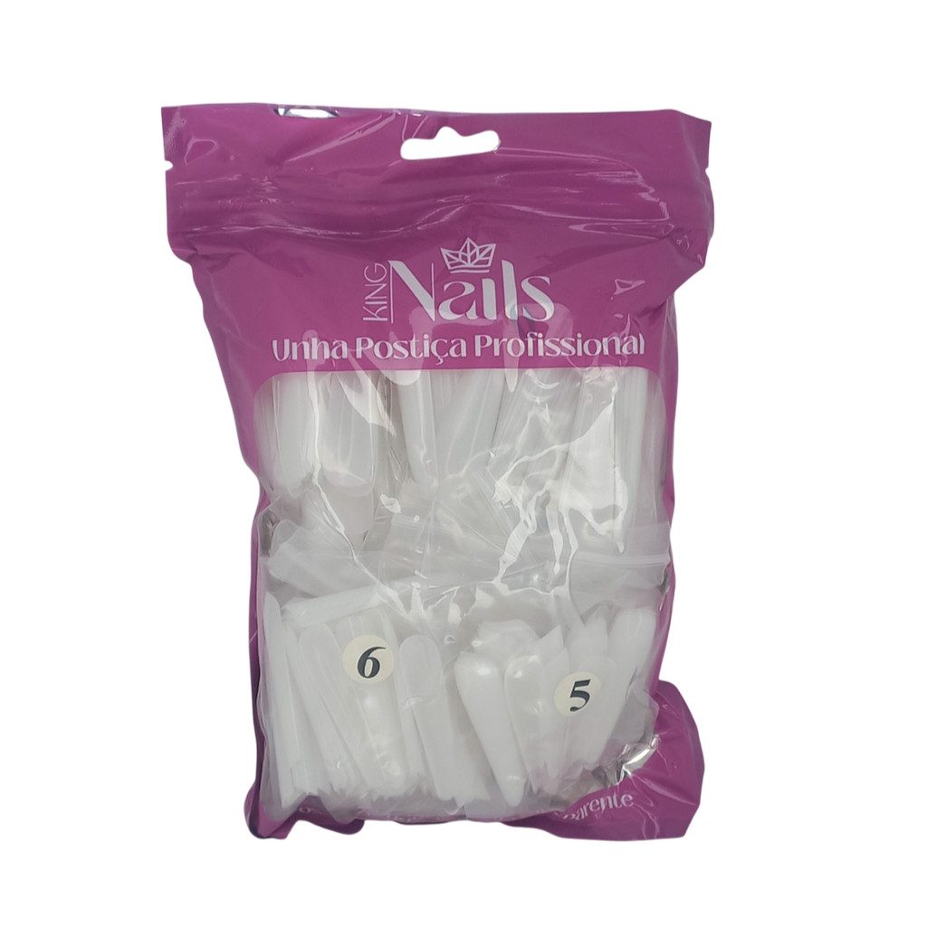 Postiça Mandorla Luxo Longa Natural 360 unidades (KN1001N) - King Nails