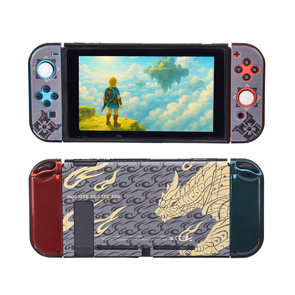 Kit Capa Protetora Rígida Monster Hunter Edition Para Nintendo Switch V1 V2