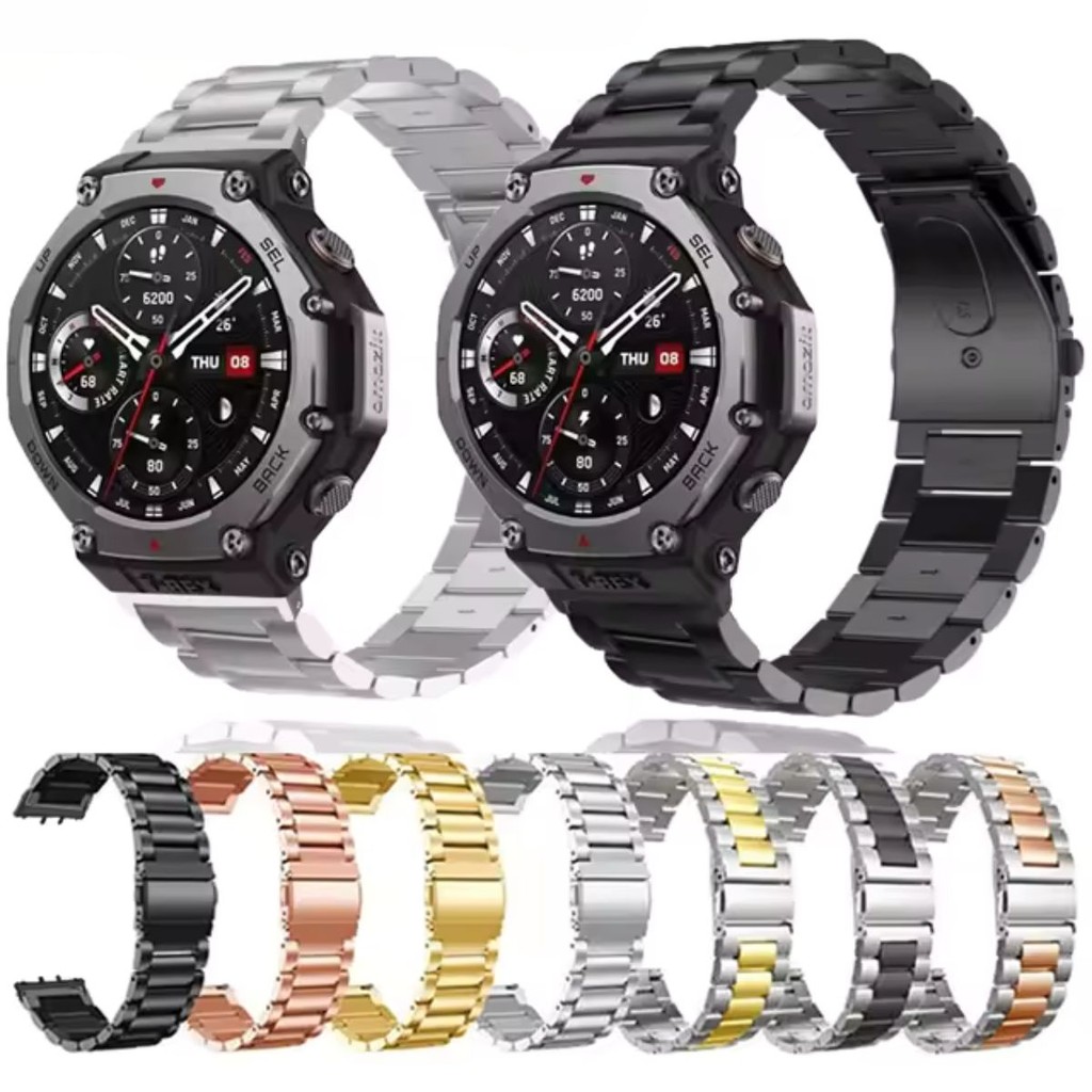 Pulseira Poolsy Aço Inox Compatível Com Smartwatch Amazfit T-rex 3 A2323