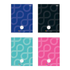 Caderno brochura capa dura quadriculado 2x2cm 40 folhas Neuro Tilibra
