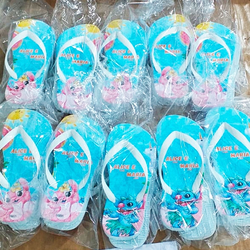 20 Pares Chinelos Personalizados Aniversário Casamento Festa Lembrancinha