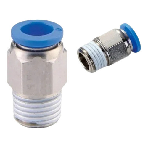 Conexão pneumática reta macho rosca 1/2 npt tubo 12mm -10 pç