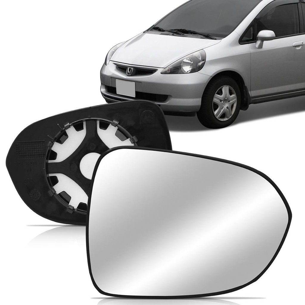 Lente Espelho Retrovisor Fit 2004 2005 2006 2007