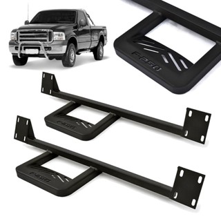 Estribo F250 Cabine Simples Axk Extreme Tipo Americano Bully em Aço Preto 1997 até 2017 em Oferta na Shopee