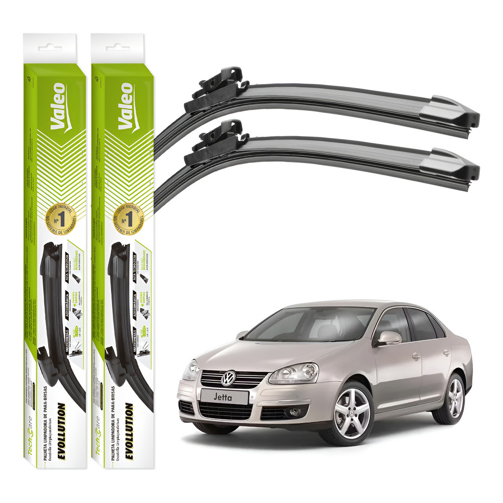 Par Palhetas Limpador Parabrisa Valeo Jetta 2007 A 2010