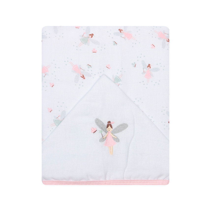 Toalha Bebê Papi Bordado Fadinha Tecido Soft Fralda 110cm x 90cm em Oferta na Shopee