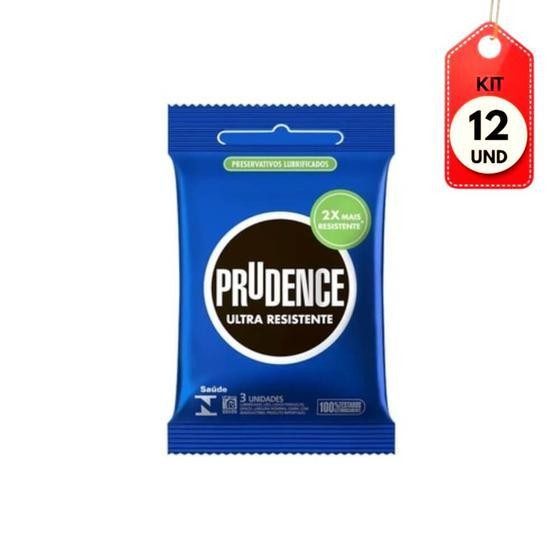 Kit c/ 12 Pacotes Preservativo Ultra Resistente Prudence em Oferta na Shopee