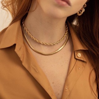 Promoção Kit Colares Malha M E Cordão Baiano G Ouro 18k em Oferta na Shopee