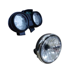 Kit Farol Aro Cromado e Carcaças Superior Interna Branca Inferior Painel Yamaha Ybr 125 2006 2007 2008