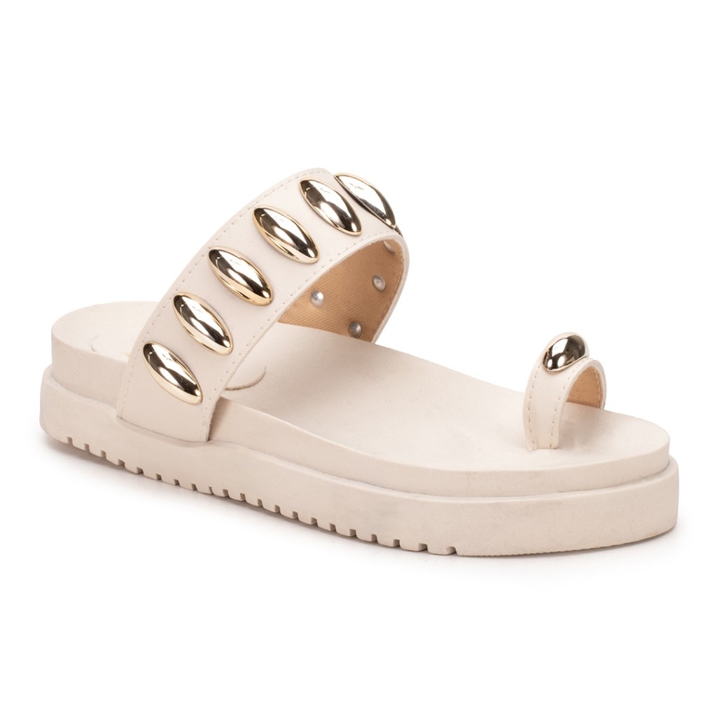 Papete Rasteira Feminina Sandalia Feminina Confortavel Flatform