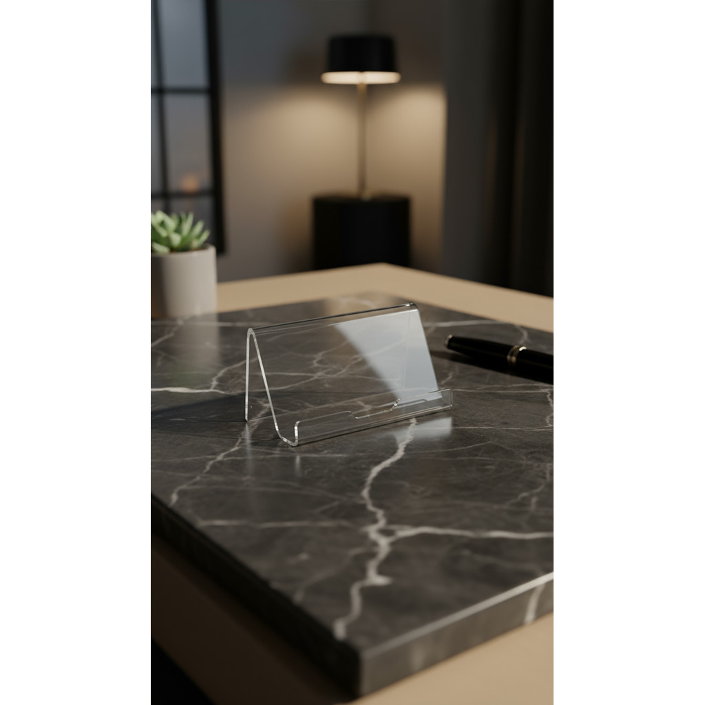 Display Suporte para Cartão de Visita Acrílico 3mm Expositor Balcão Mesa Loja Escritório