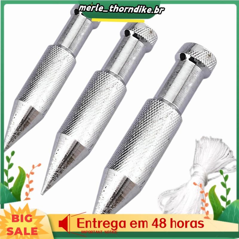 Ferramenta De Medição De Construção Vertical Alta De 3 Peças , Bob Prumo De Aço Com Corda , Ferramentas De Lineman