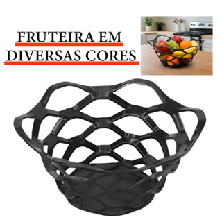 Fruteira de Plastico Porta Ovos Decorativa Vazada Moderno Diversas Cores Organizar Mesa Para Frutas em Oferta na Shopee