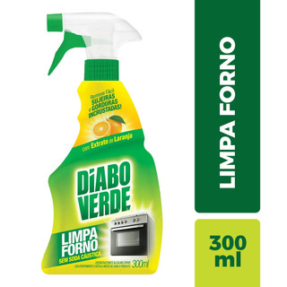 Limpa Forno Fogão Diabo Verde Spray 300ml Remove Gordura C/ Aplicador Cozinha Limpa Fácil Desengordurante