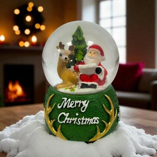 Enfeite Decorativo de Natal - Globo de Neve com Papai Noel e Rena - 6,5x9,5cm - 1 unidade - Rizzo em Oferta na Shopee