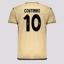 Camisa Kappa Vasco Supporter Shore Dourada 10 Coutinho