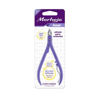 Alicate Para Cutículas Merheje Basic Lilás em Oferta na Shopee