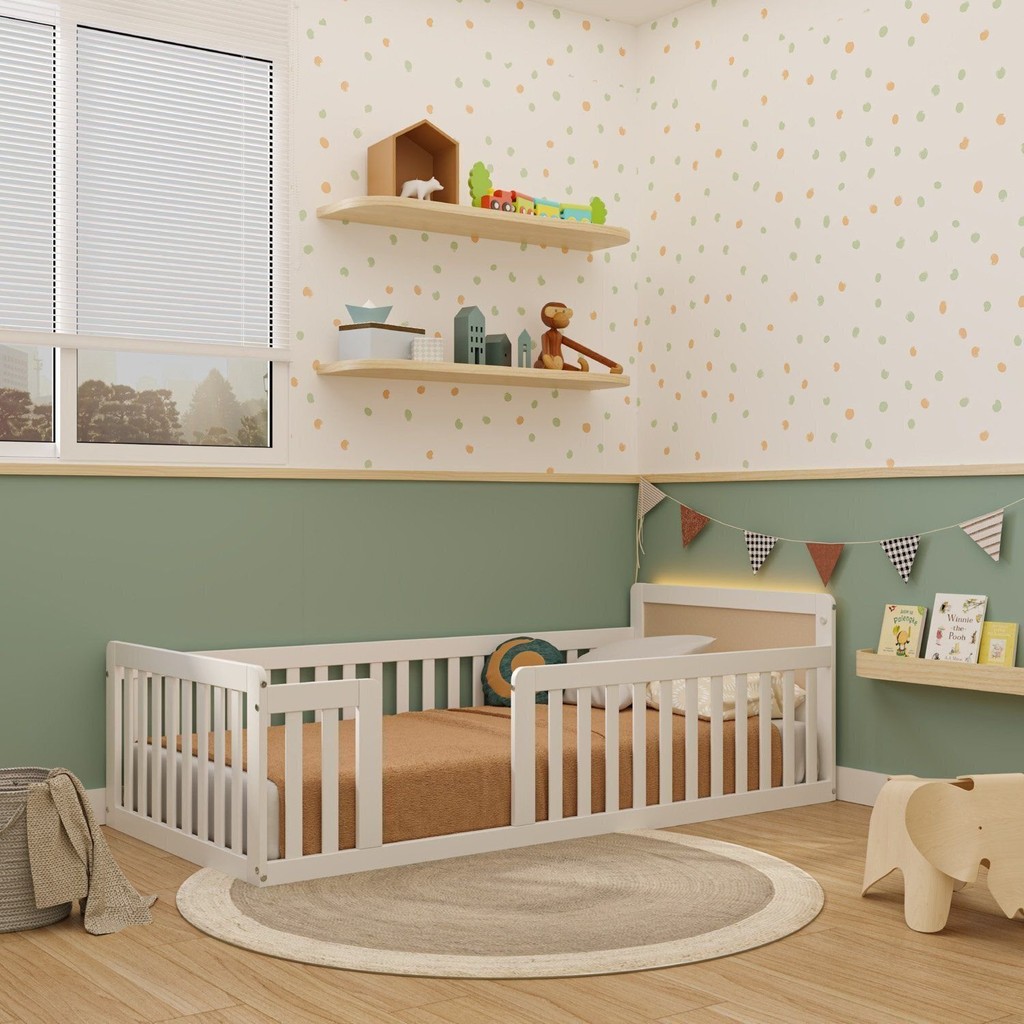 Cama Montessoriana Solteiro com Led Giulia Rattan Casatema MadeiraOriginals em Oferta na Shopee