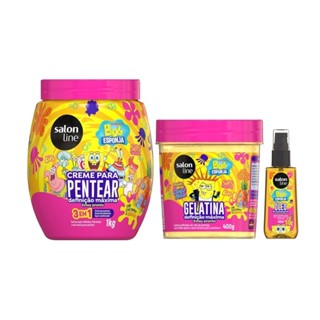 Kit Salon Line S.O.S Cachos Kids Bob Esponja em Oferta na Shopee