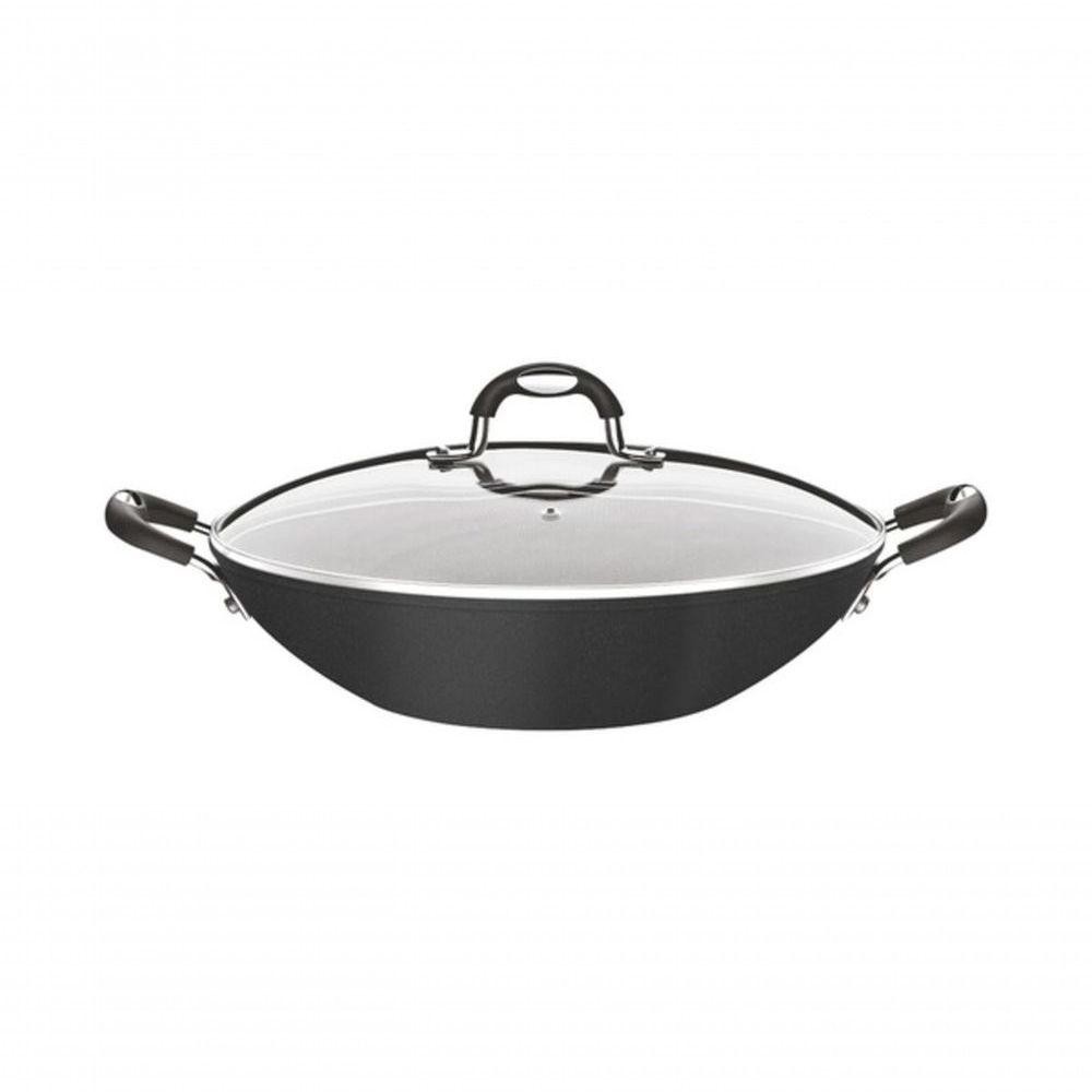 Wok Tramontina Mônaco Induction Alumínio Starflon Premium Preto 32cm