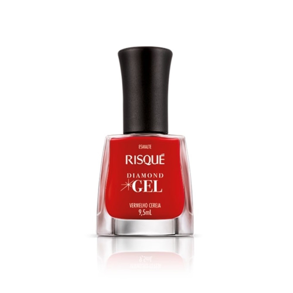 Esmalte Risque Diamond Gel Vermelho Cereja -