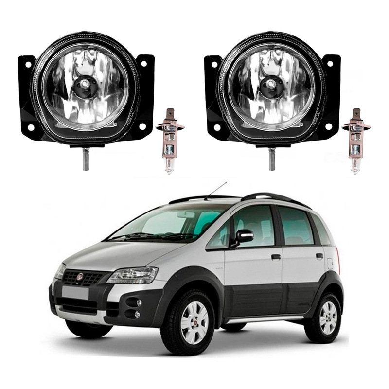 Par Farol Milha Lampada Fiat Idea Adventure 1.8 2006 A 2010