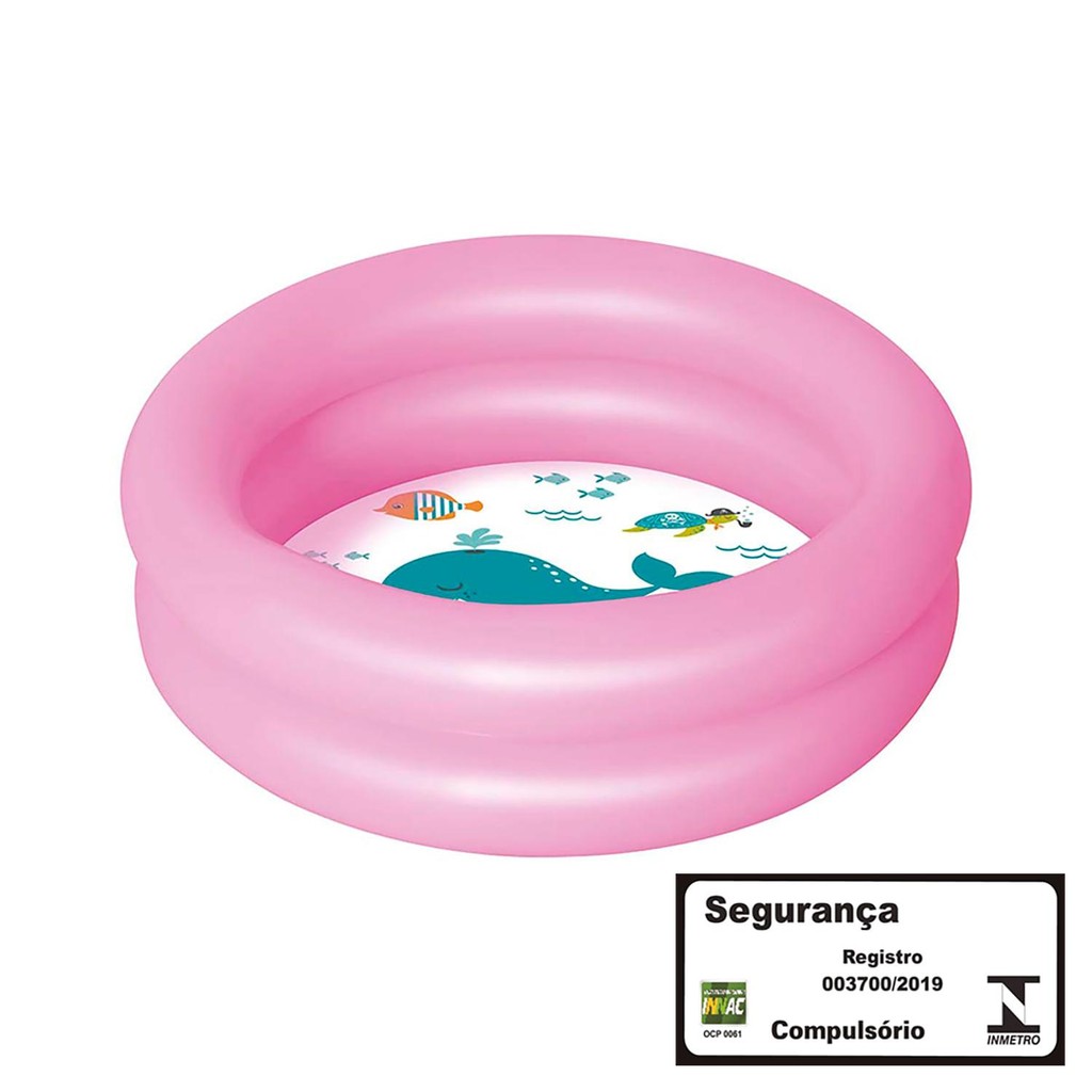 Banheira Inflável 28 Litros - rosa
