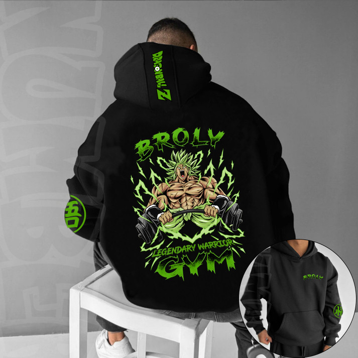 Blusa Moletom Canguru broly gym dragon ball z anime Feminino Masculino Flanelado Unissex Inverno Algodao em Oferta na Shopee