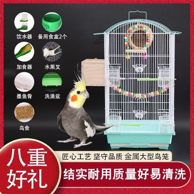 Gaiola para papagaio Gaiola para cacatua marrom Deluxe Gaiola grande para pássaros Gaiola grande para criação de peônias