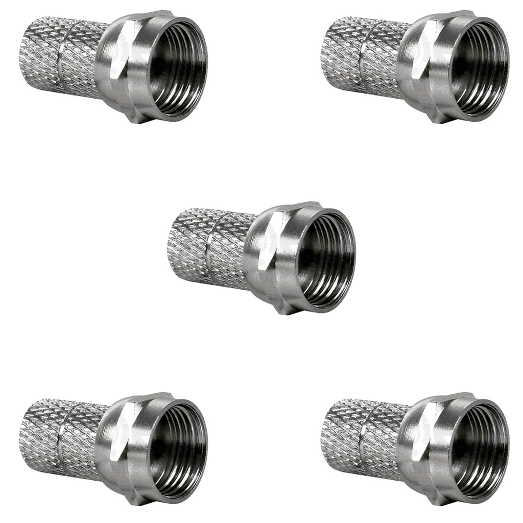 KIT 5 CONECTOR COAXIAL RG59 ROSCA PARA CFTV ANTENA CABO COAXIAL INSTALAÇÃO SEGURA