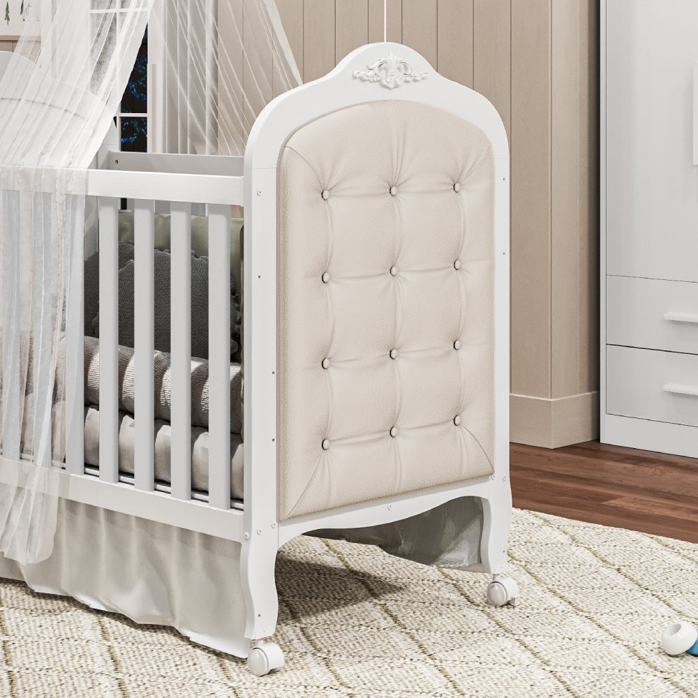 Kit Capitonê Berço 2 Peças Elô  Corino Bege em Oferta na Shopee