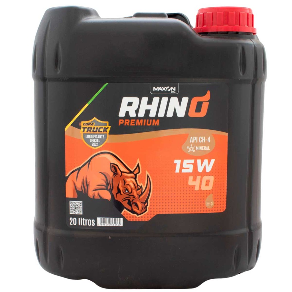 ÓLEO MOTOR 15W40 20LT MAXON OIL SUPRA MINERAL RHINO PREMIUM  API CH-4 SL ACEA E7-12 300005