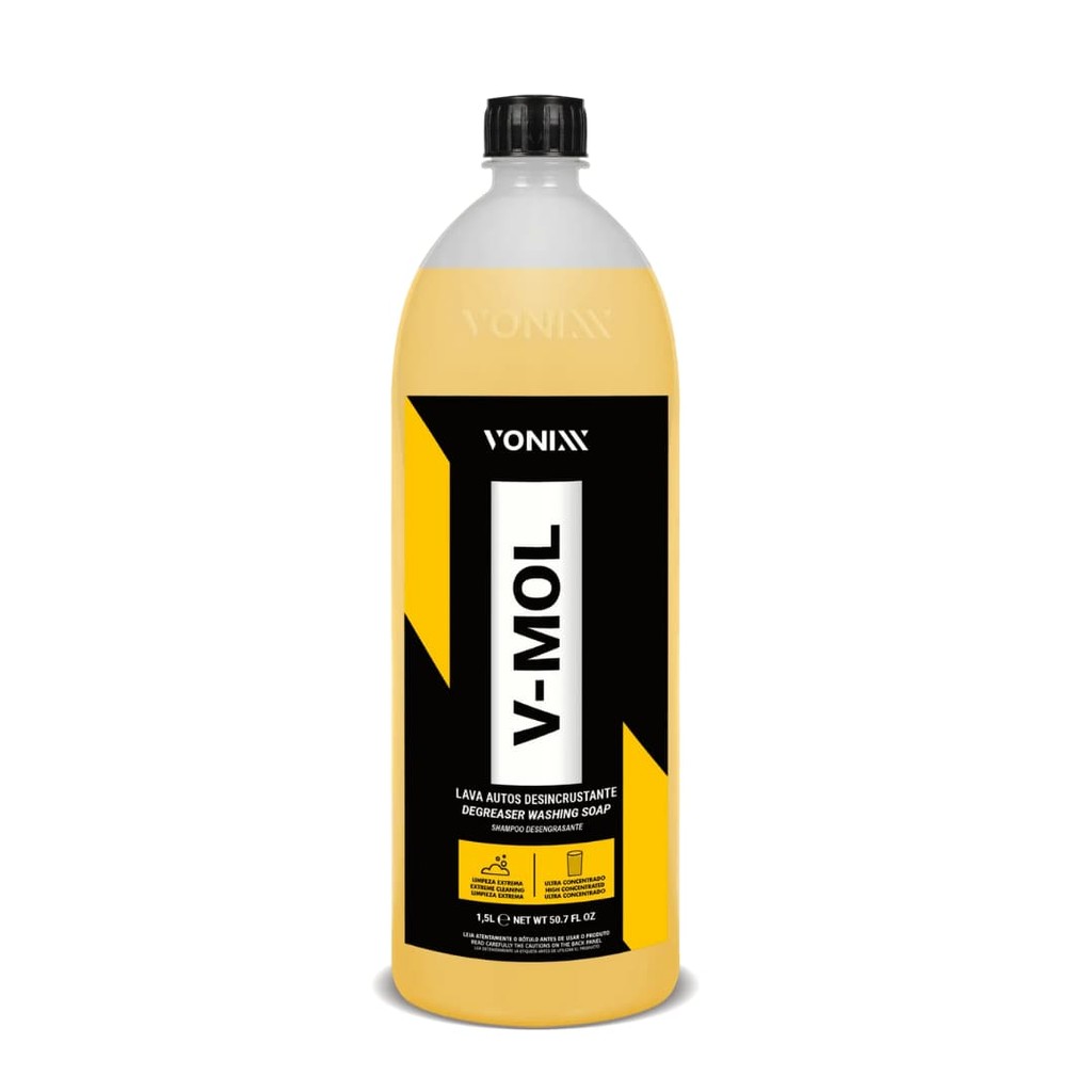 Vonixx V-Mol 1,5L Lava Autos Desincrustante Concentrado Desengraxante Remove Barro e Graxa (90)