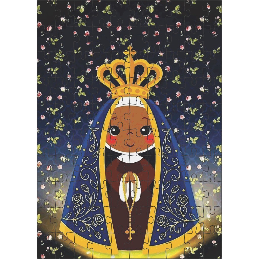 Quebra-cabeça Infantil Feito em Madeira (MDF) Nossa Senhora Aparecida 20X28 cm 100 peças em Oferta na Shopee