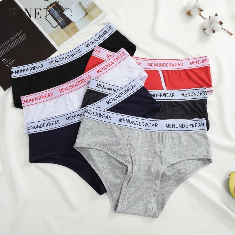 FINETOO Cuecas Masculinas De Alta Elasticidade Respiráveis em Oferta na Shopee