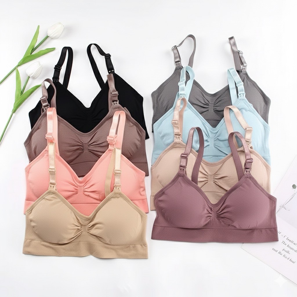 Kit 2 Sutiã Amamentação Bojo Removível Alças Reguláveis 3 Fechos em Oferta na Shopee