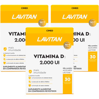Vitamina D 2.000UI Lavitan 30 comprimidos em Oferta na Shopee