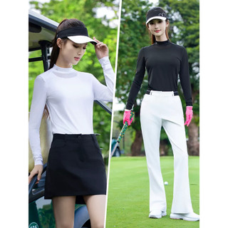 Roupas de golfe PGM femininas de manga comprida protetor solar meia gola alta seda gelada legal respirável Slim @