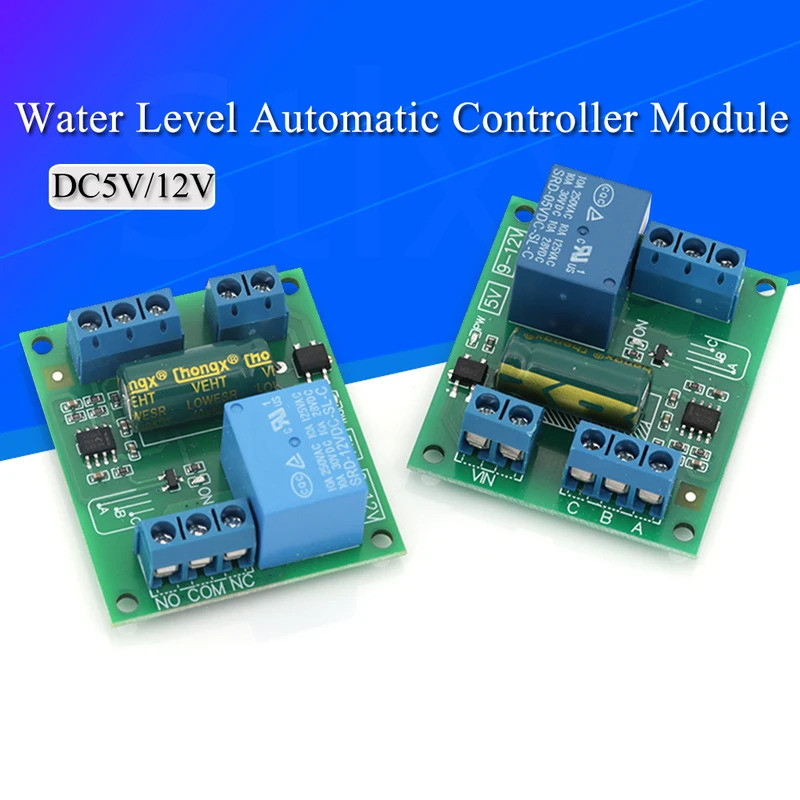 NE555 5V/12V Controlador Automático De Nível De Água Sensor Líquido Interruptor Válvula Solenóide Bomba Do Motor Placa R
