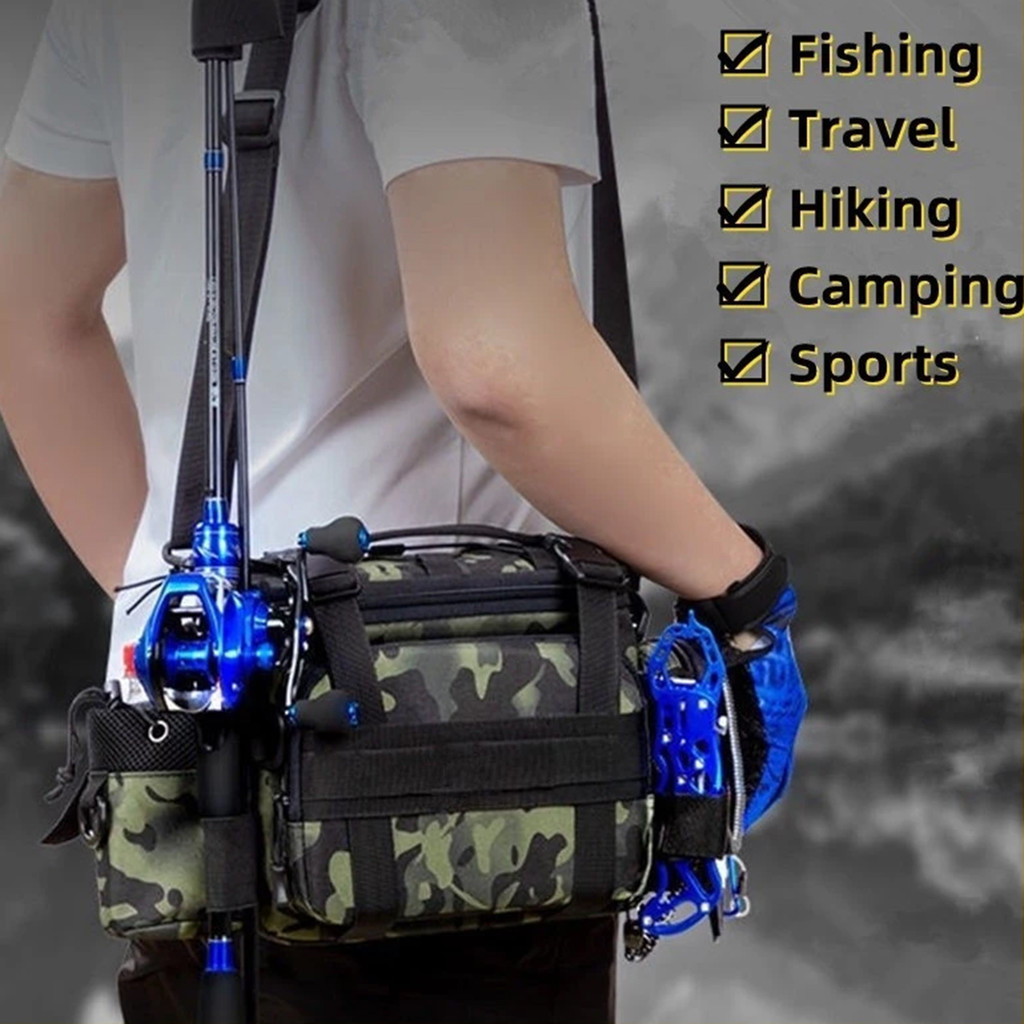 Verde escuro 5L impermeável náilon mochila de pesca resistente ao desgaste resistente a rasgos equipamento de pesca arma