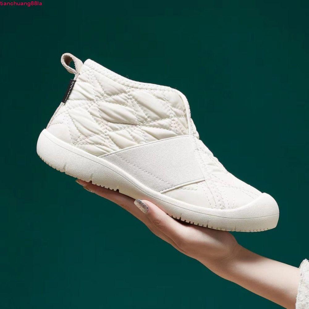 Botas De Neve De Pelúcia TIANCHUANG , Sapatos De Plataforma Leve Femininos Baixos Antiderrapantes De Sola Macia