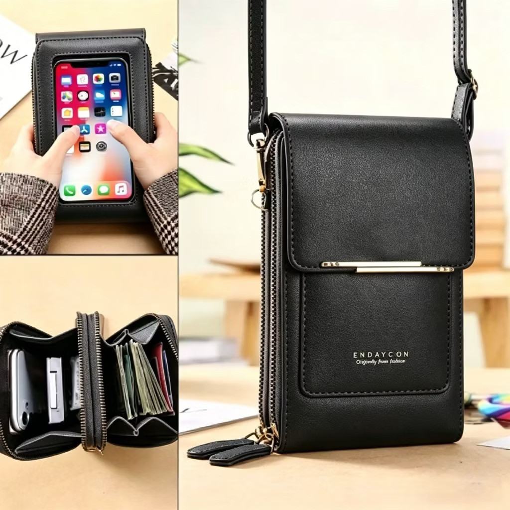 Bolsa Para Celular Feminina Bolsa De Couro Ombro Feminina Tocar Touch Cellular Multiuso IBoa Presentes