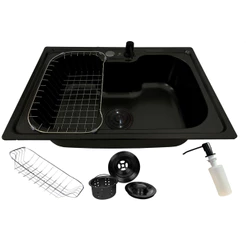 Cuba Cozinha Gourmet Pia Aço Inox 60x42cm Completa Com Acessórios