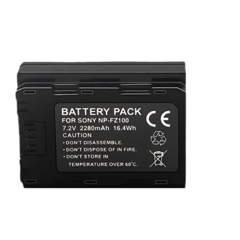 Bateria De Lítio NP-FZ100 2280mAh 7.2V Para FX30 A7R5 FX3 A1 A9 A92 A7C