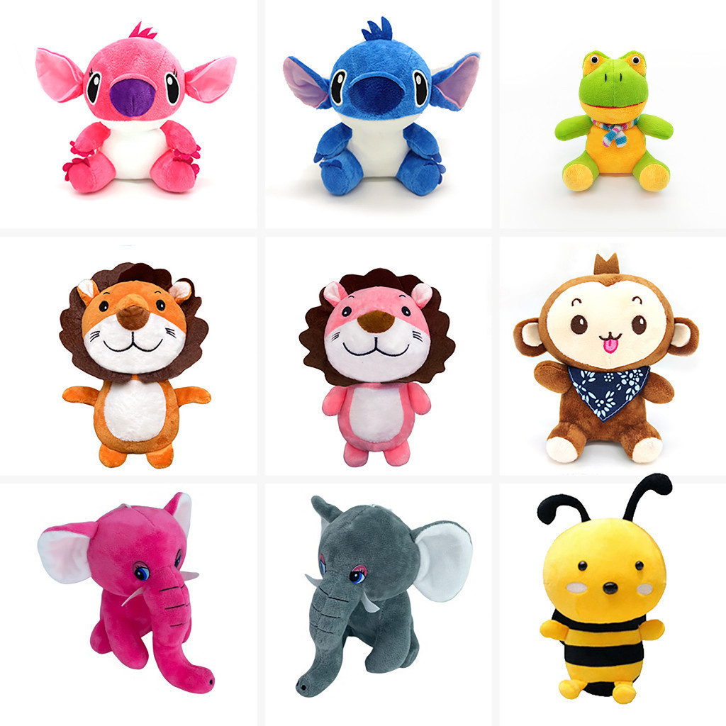 Stitch, Leão, Leão, Elefante, Abelha, Boneca de Pelúcia de Macaco, Brinquedo de Pelúcia em Forma Animal, Presente de Ani