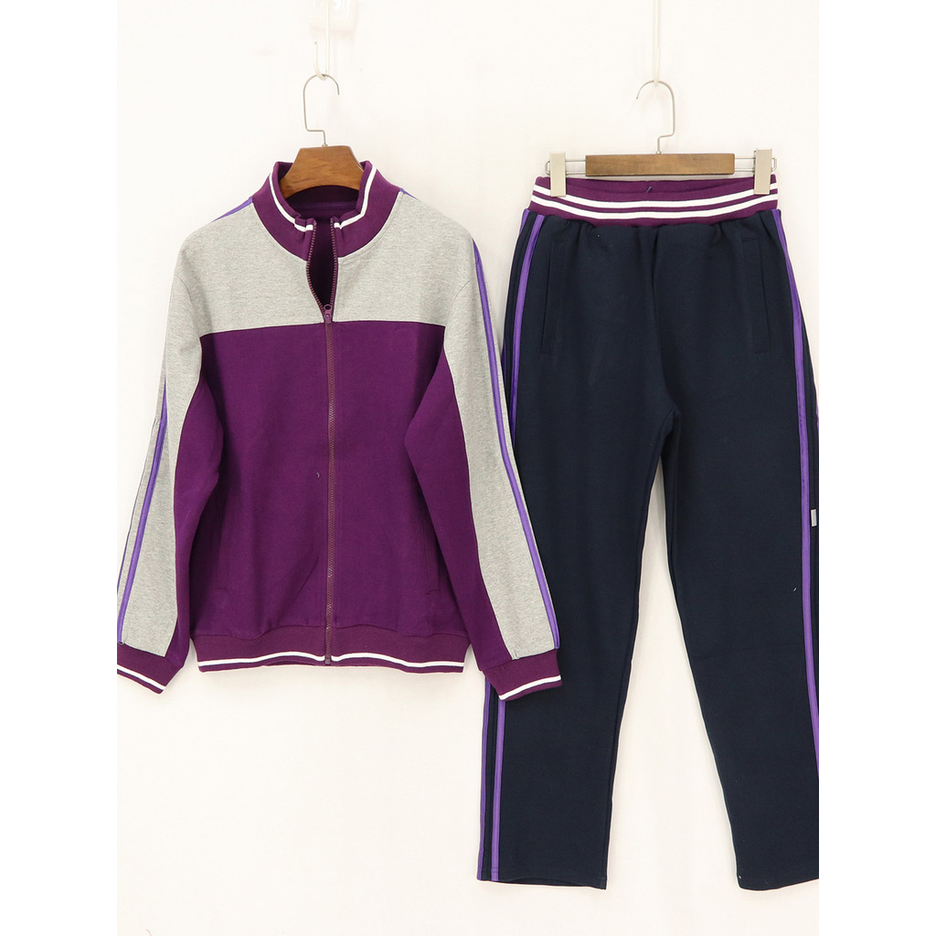 Vendas domésticas primavera outono roupas infantis grandes crianças roxo cinza cor combinando Casual calças retas terno