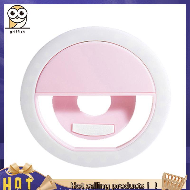 Ring Light Anel De Luz LED Recarregável Para Selfies , Ajuste De Brilho De 3 Níveis , Lâmpada Portátil Lente De Celular