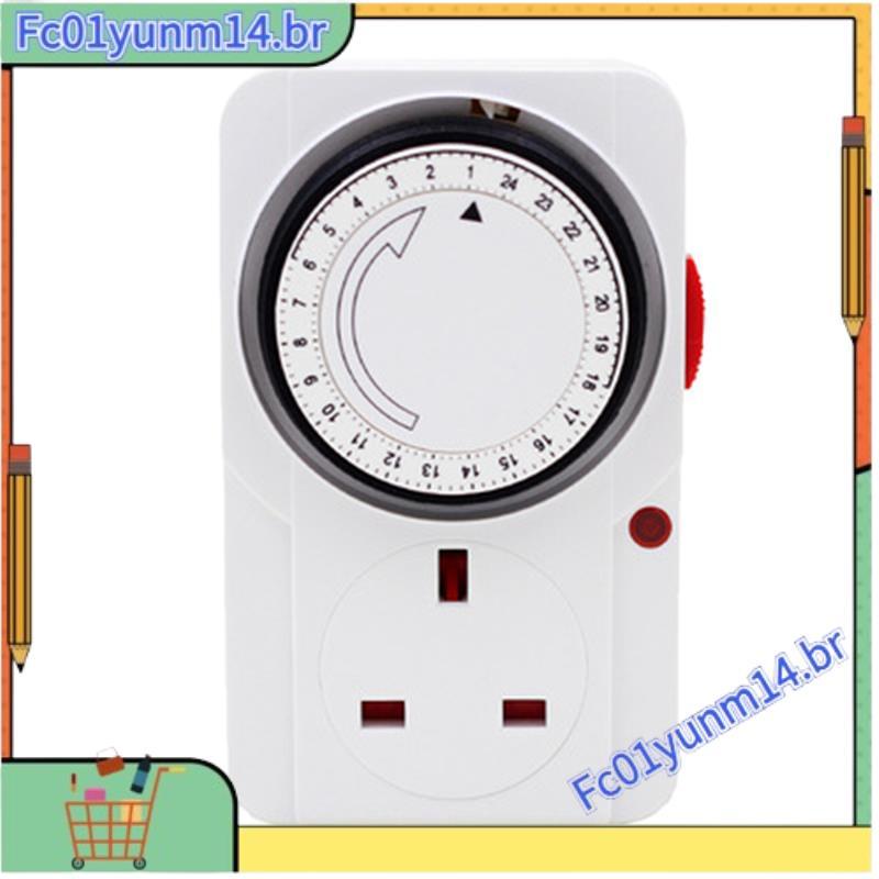 Interruptor De Temporizador Segmentado De 24 Horas-Kit De Soquete De Tomada De Economia-Com Controlador De Tempo Program
