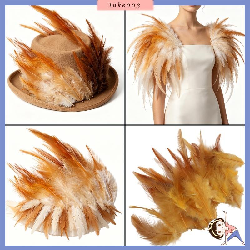 Tke03 300 Peças Pena Natural Macia 7-15CM Comprimento Decorativa Colorida Para Artesanato Cosdplay Fantasia